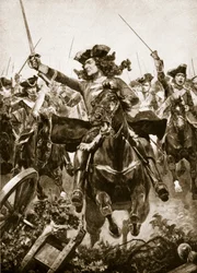 De hertog van Marlborough bij de Slag bij Oudenarde, 11 juli 1708